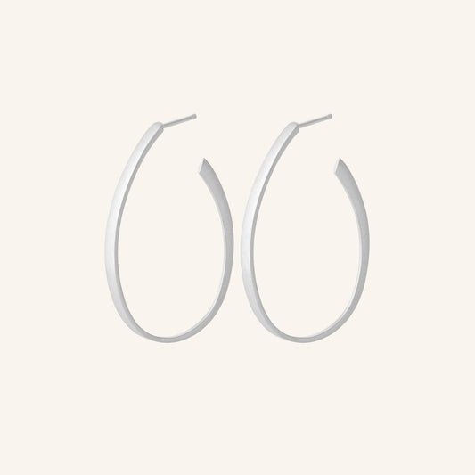 Oval Creoles | Silver