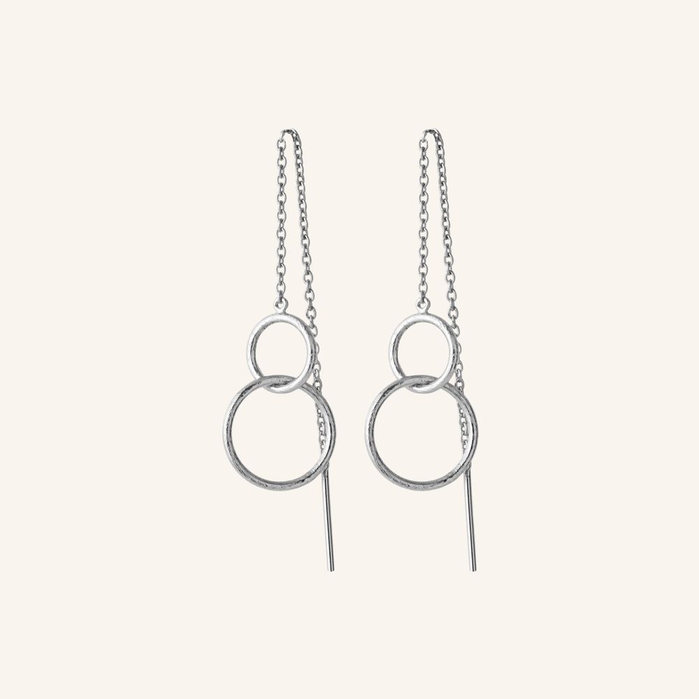 Double Plain Earchains | Silver