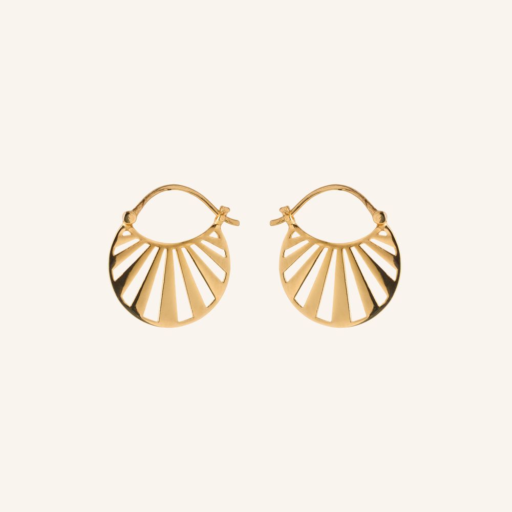 Small Misty Light Earrings | Gold