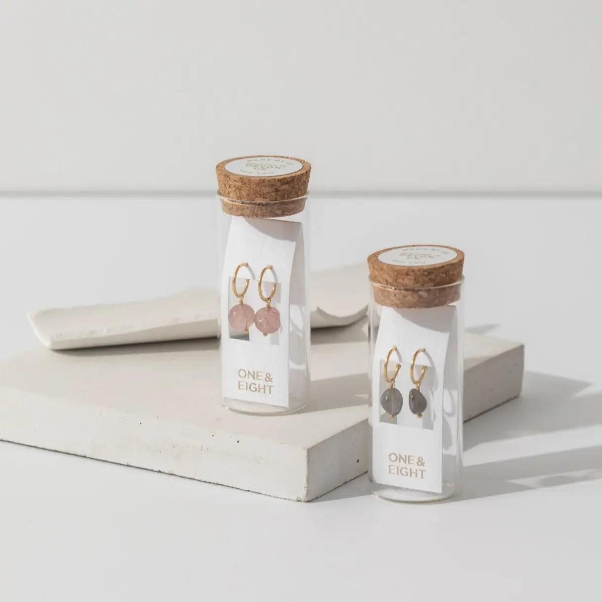 Labrodite Drop Stud Earrings