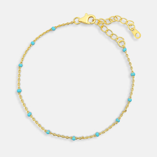 Sky Blue Enamel Bracelet