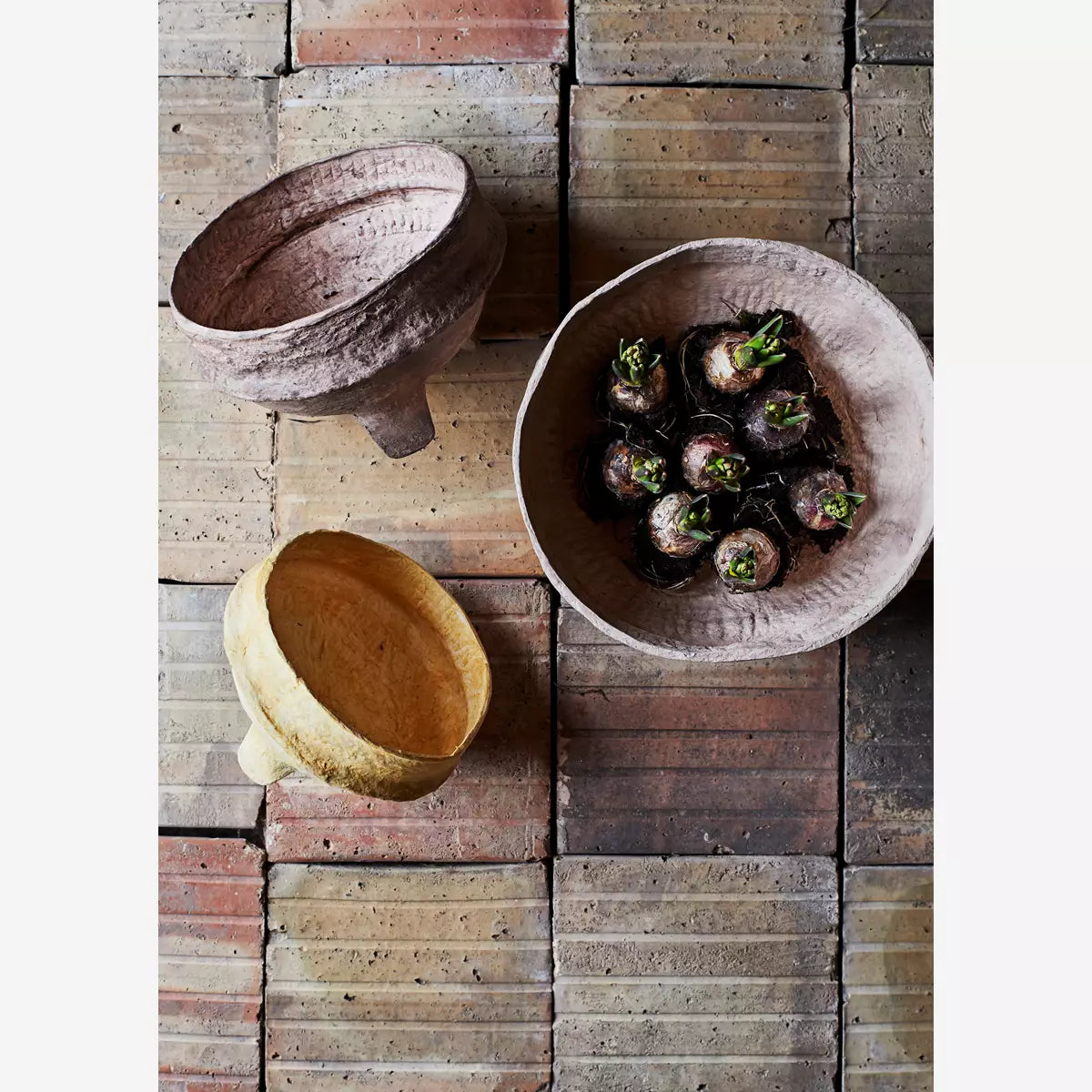 Handmade paper pulp bowls