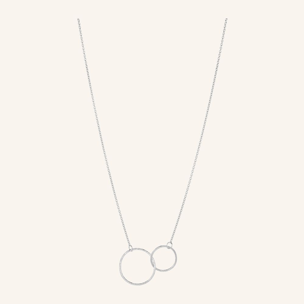 Double Plain Necklace | Silver