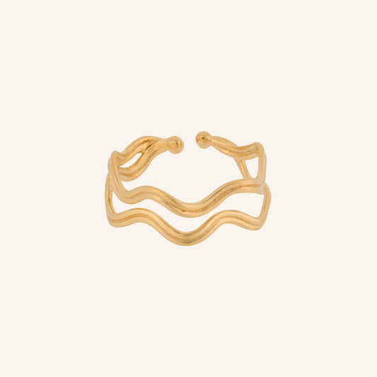 Double Wave Ring | Gold