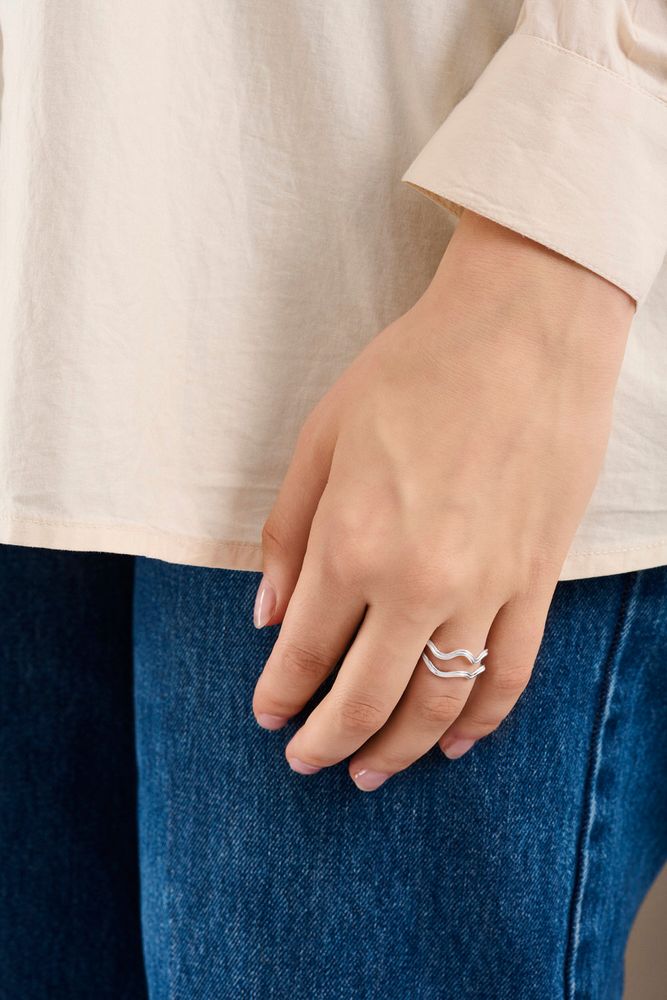 Double Wave Ring | Silver