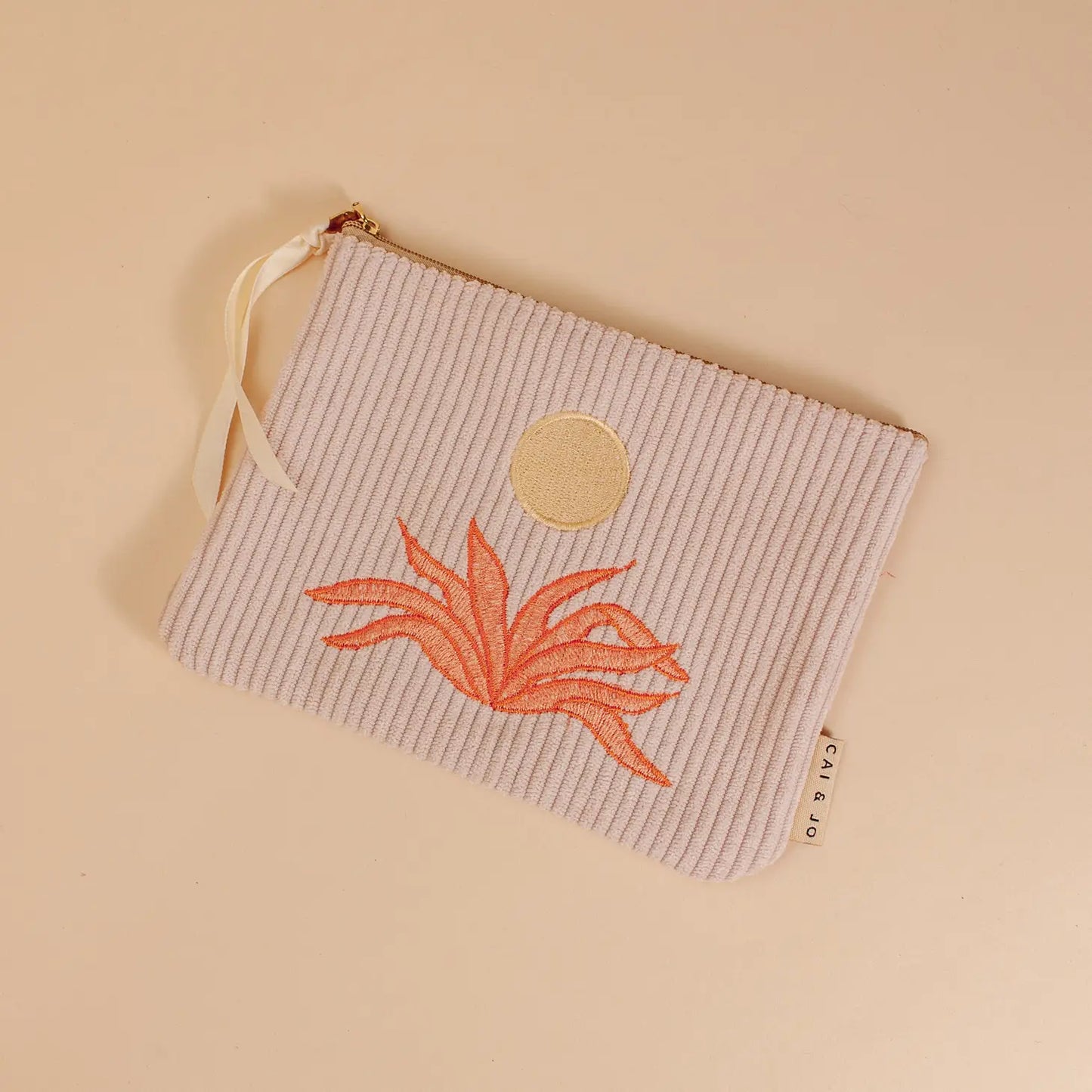 Corduroy Pouch in Pale Pink