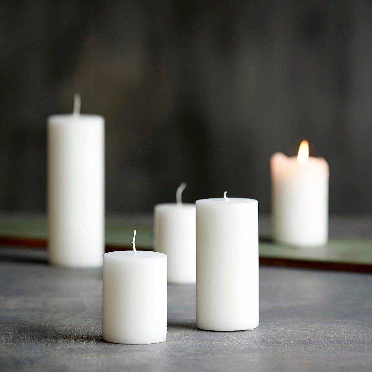 Pillar Candle, White, 10cm