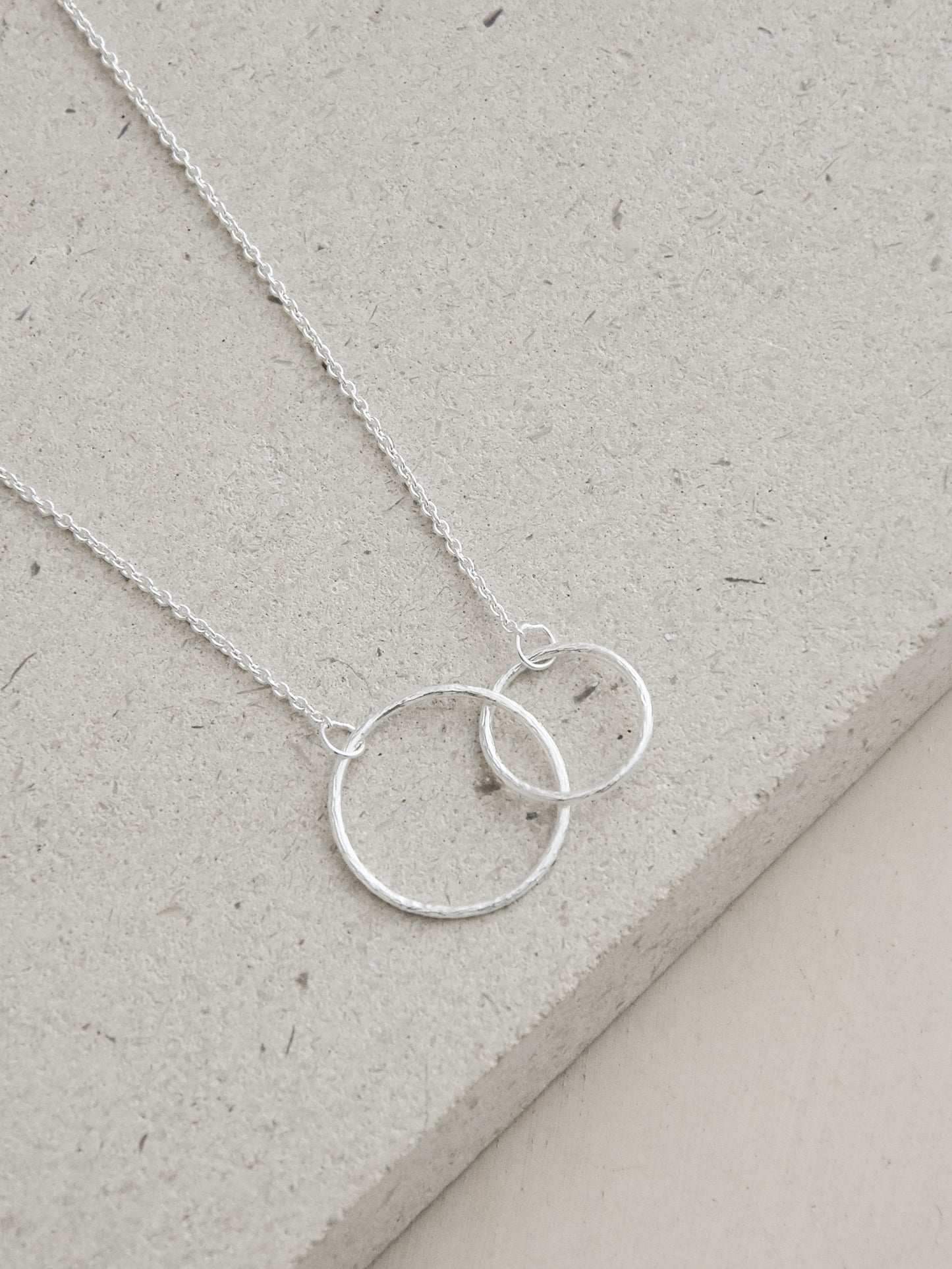 Double Plain Necklace | Silver