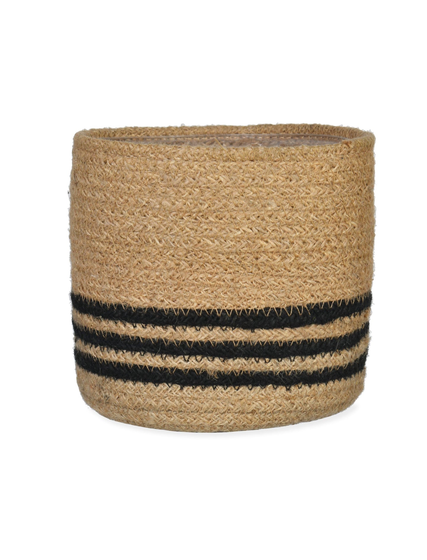 Striped Woven Plant Pot