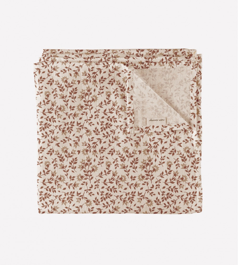 Muslin Swaddle Blanket | Hibiscus Print