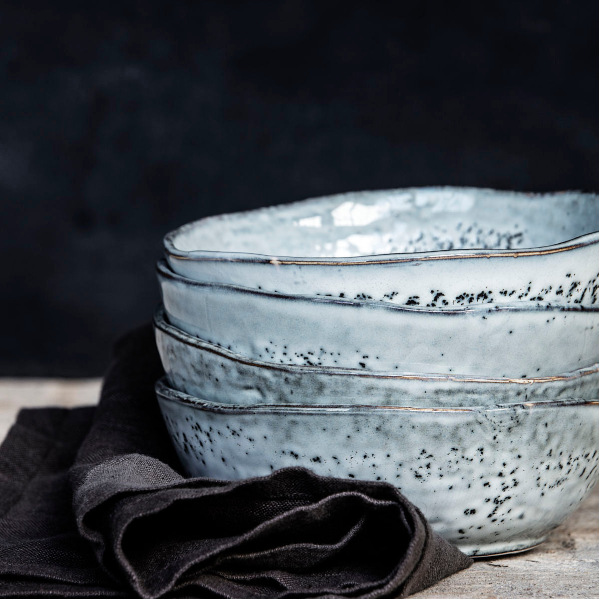 Bowl, Rustic | Grey/Blue