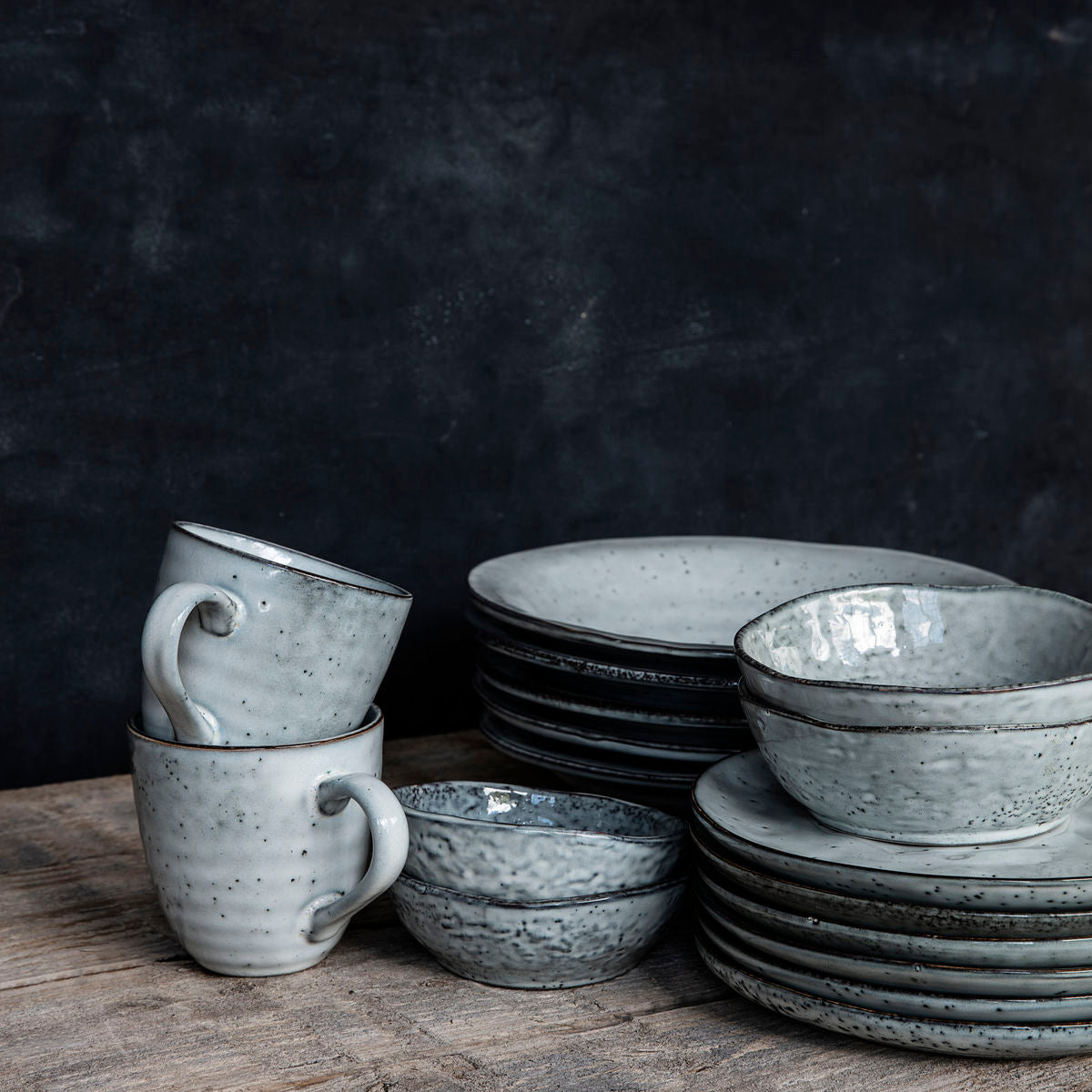 Bowl, Rustic | Grey/Blue