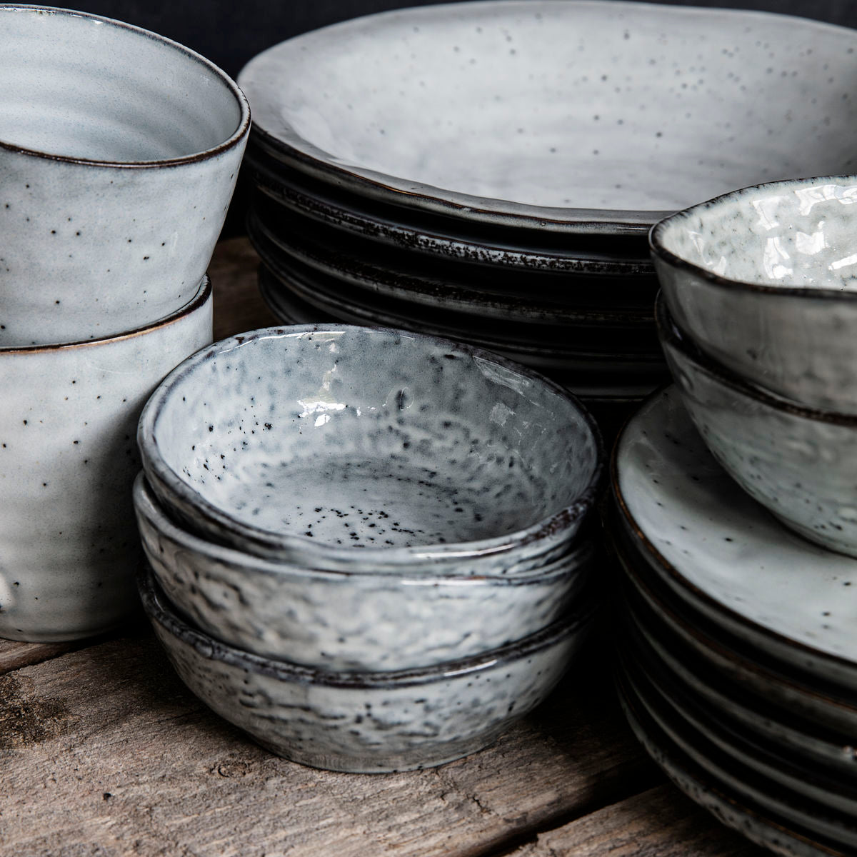 Bowl, Rustic | Grey/Blue