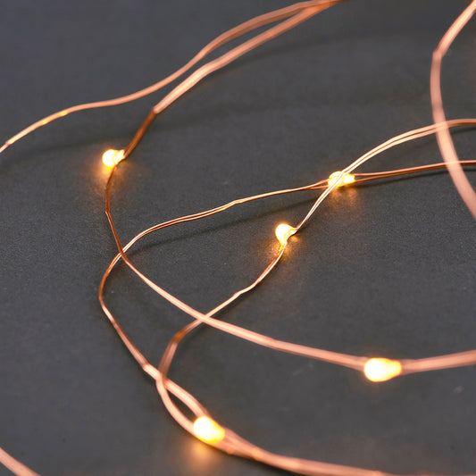 String lights, copper